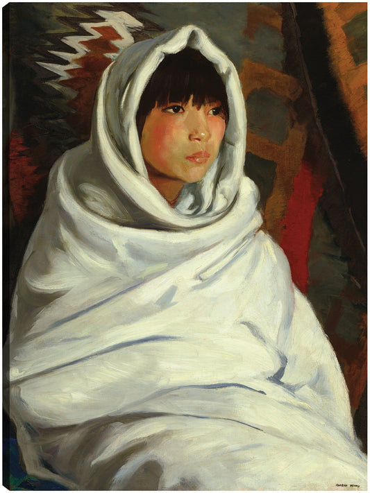 Niña india en manta blanca - Robert Henri