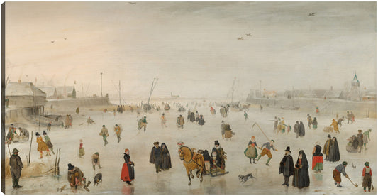 Una escena en el hielo - Hendrick Avercamp