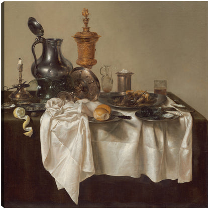 Pieza de banquete con pastel de carne picada, 1635 - Willem Claesz Heda