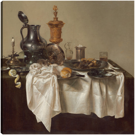 Pieza de banquete con pastel de carne picada, 1635 - Willem Claesz Heda