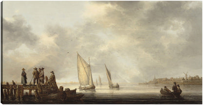 Un muelle con vistas a Dordrecht, principios de la década de 1640 - Aelbert Cuyp