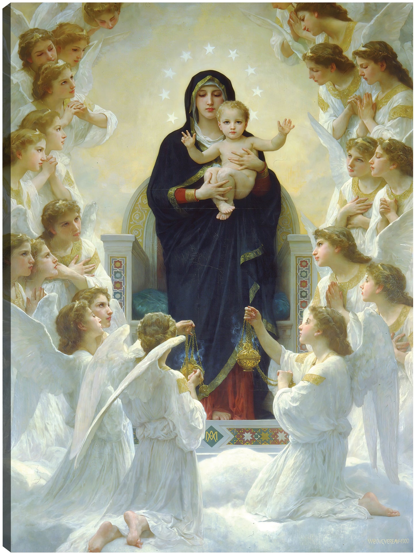 La virgen con los ángeles (1900) - William Bouguereau
