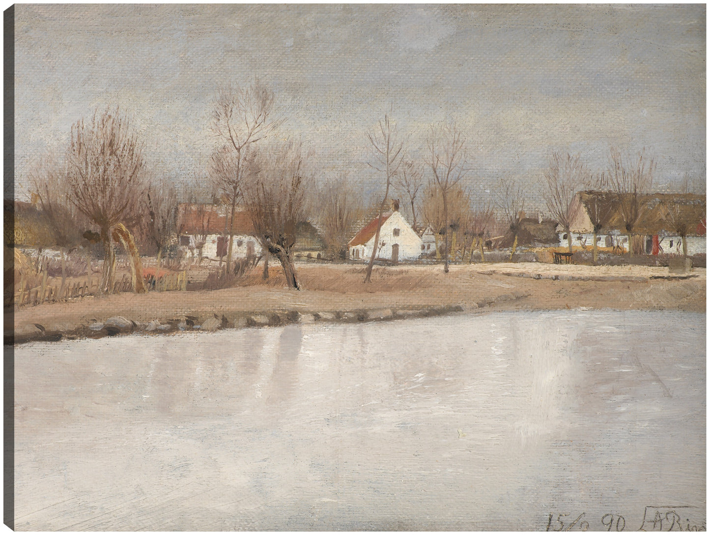 El estanque del pueblo en Ring, Zelanda (1890) - Laurits Andersen Ring