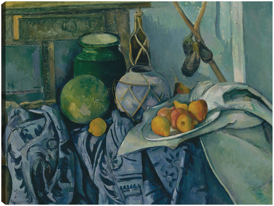Naturaleza muerta con tarro de jengibre y berenjenas (1893-1894) - Paul Cézanne