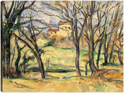 Árboles y casas cerca del Jas de Bouffan (1885-1886) - Paul Cézanne