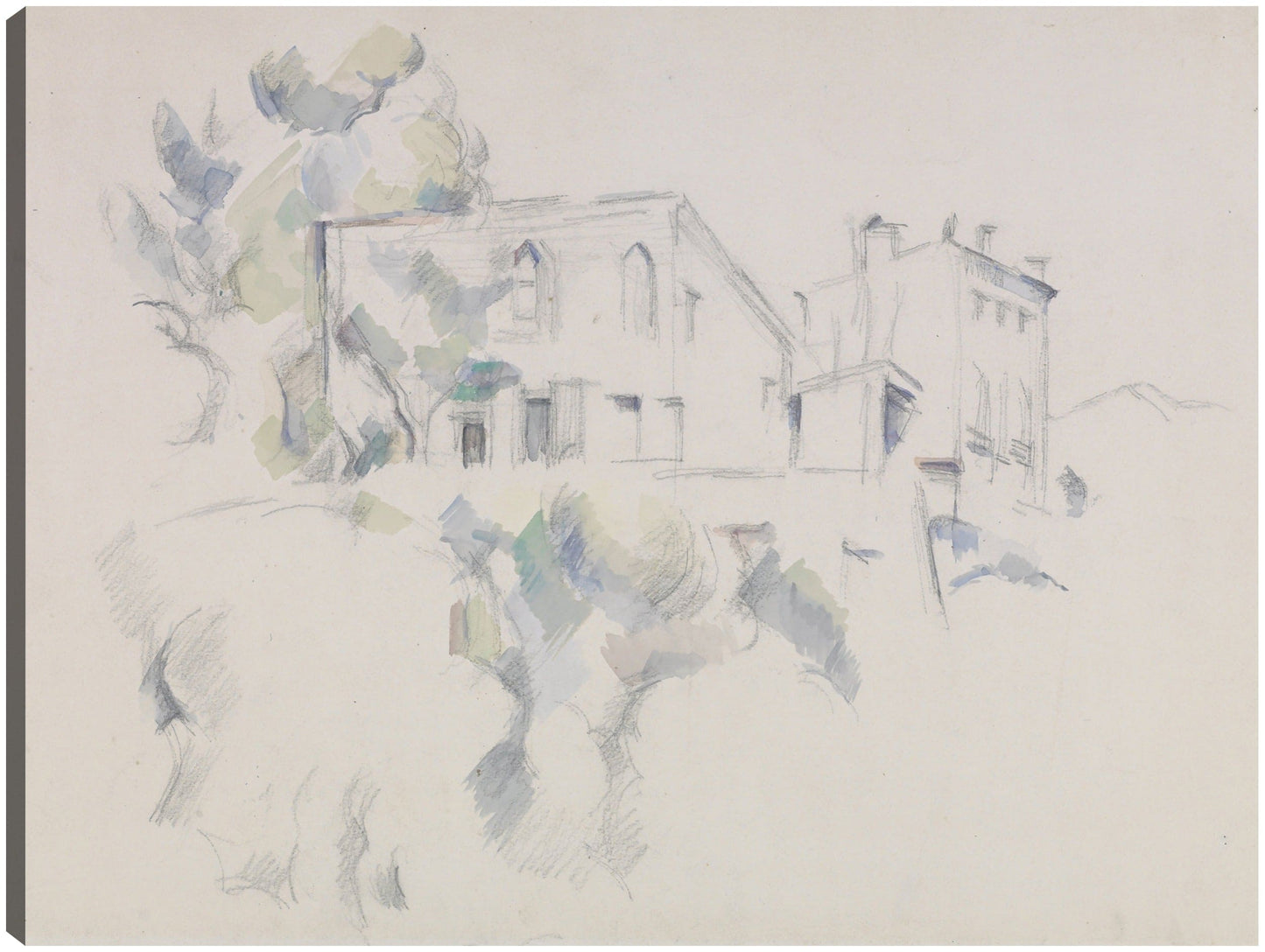 Vista del Château Noir (hacia 1887 - 1890) - Paul Cézanne
