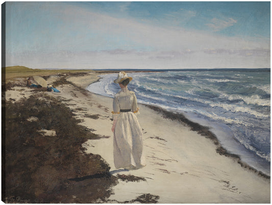 Dama en la playa de Karrebæksminde, Zelanda (1898) - Laurits Andersen Ring