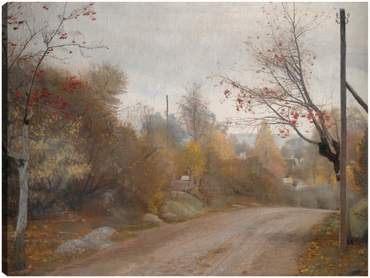 La carretera de Mogenstrup, Zelanda. Otoño (1888) - Laurits Andersen Ring