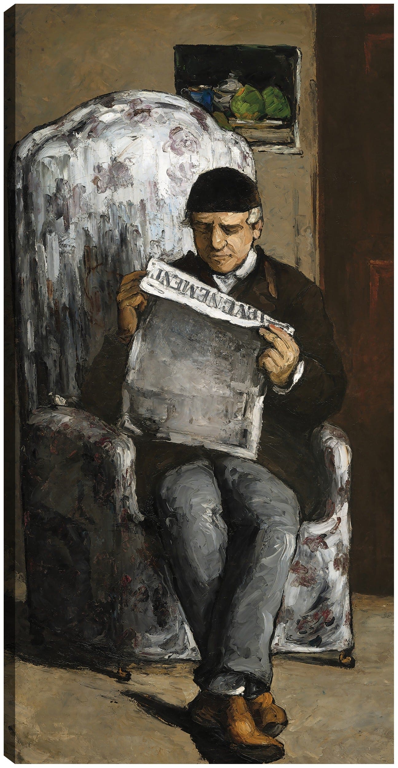 El padre del artista, Leyendo The Event (1866) - Paul Cézanne