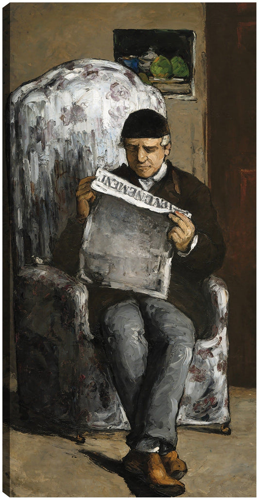 El padre del artista, Leyendo The Event (1866) - Paul Cézanne