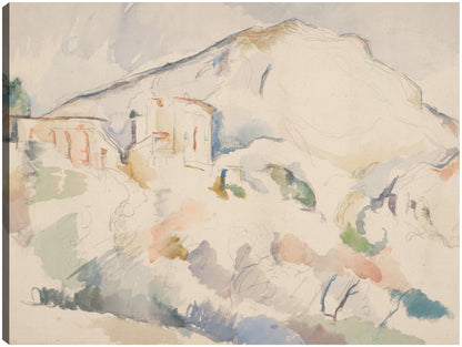 Castillo negro y Mont Sainte-Victoire, c. 1890-1895 - Paul Cézanne