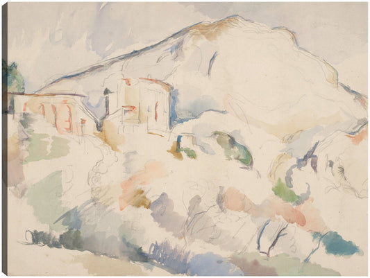 Castillo negro y Mont Sainte-Victoire, c. 1890-1895 - Paul Cézanne
