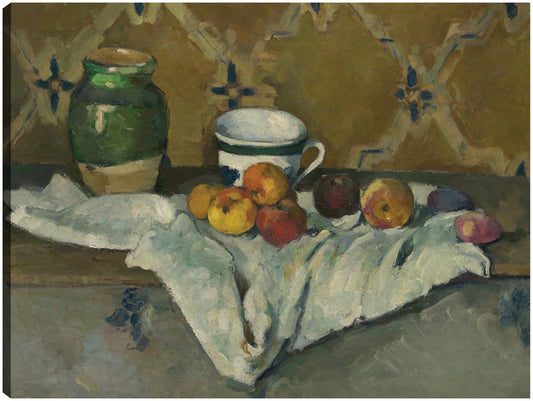 Naturaleza muerta con jarra, copa y manzanas (ca. 1877) - Paul Cézanne