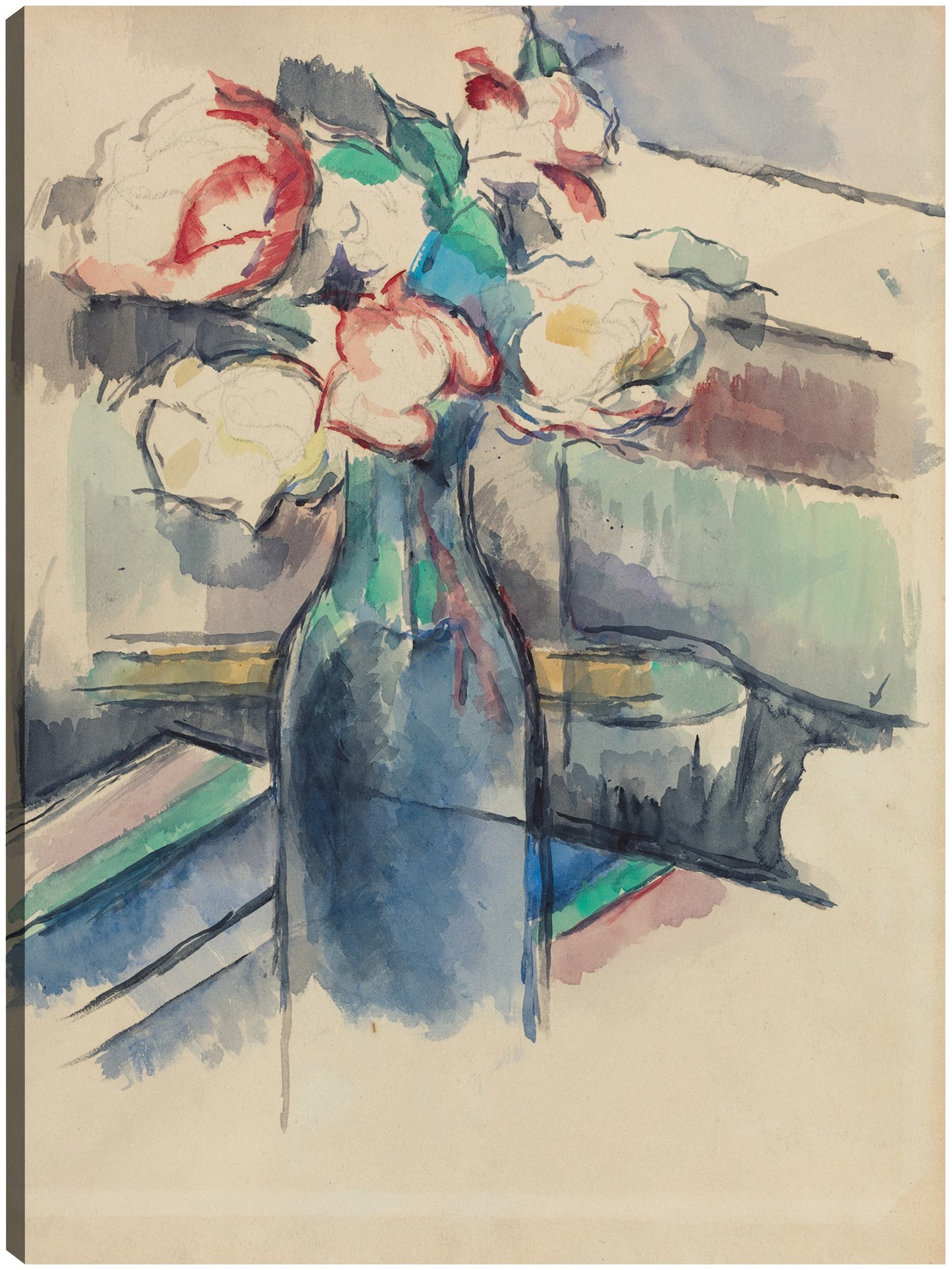 Rosas en una botella (anverso) (1900-1904) - Paul Cézanne