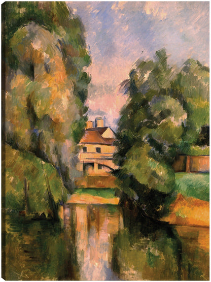 Casa de campo junto a un río - Paul Cézanne