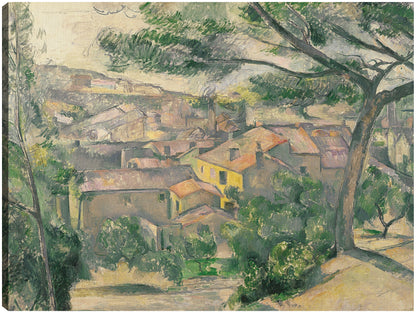 Preciosa vista del Estaque a contraluz del suelo - Paul Cézanne