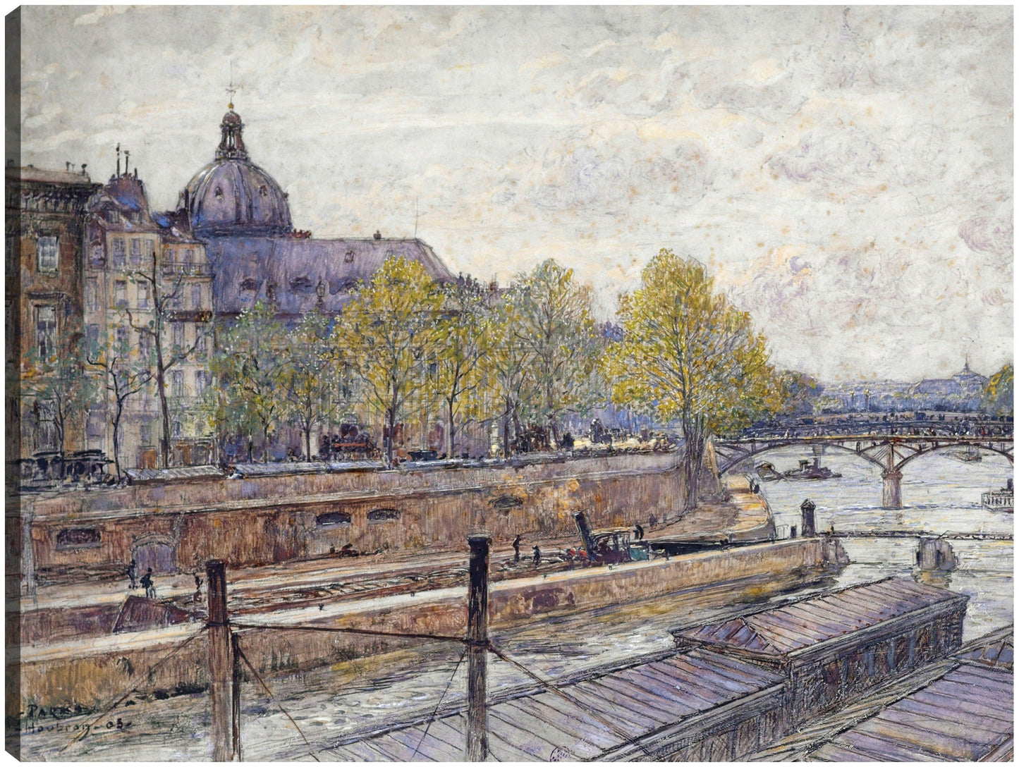 Muelle Conti y el Puente de las Artes (1905) - Frédéric Houbron