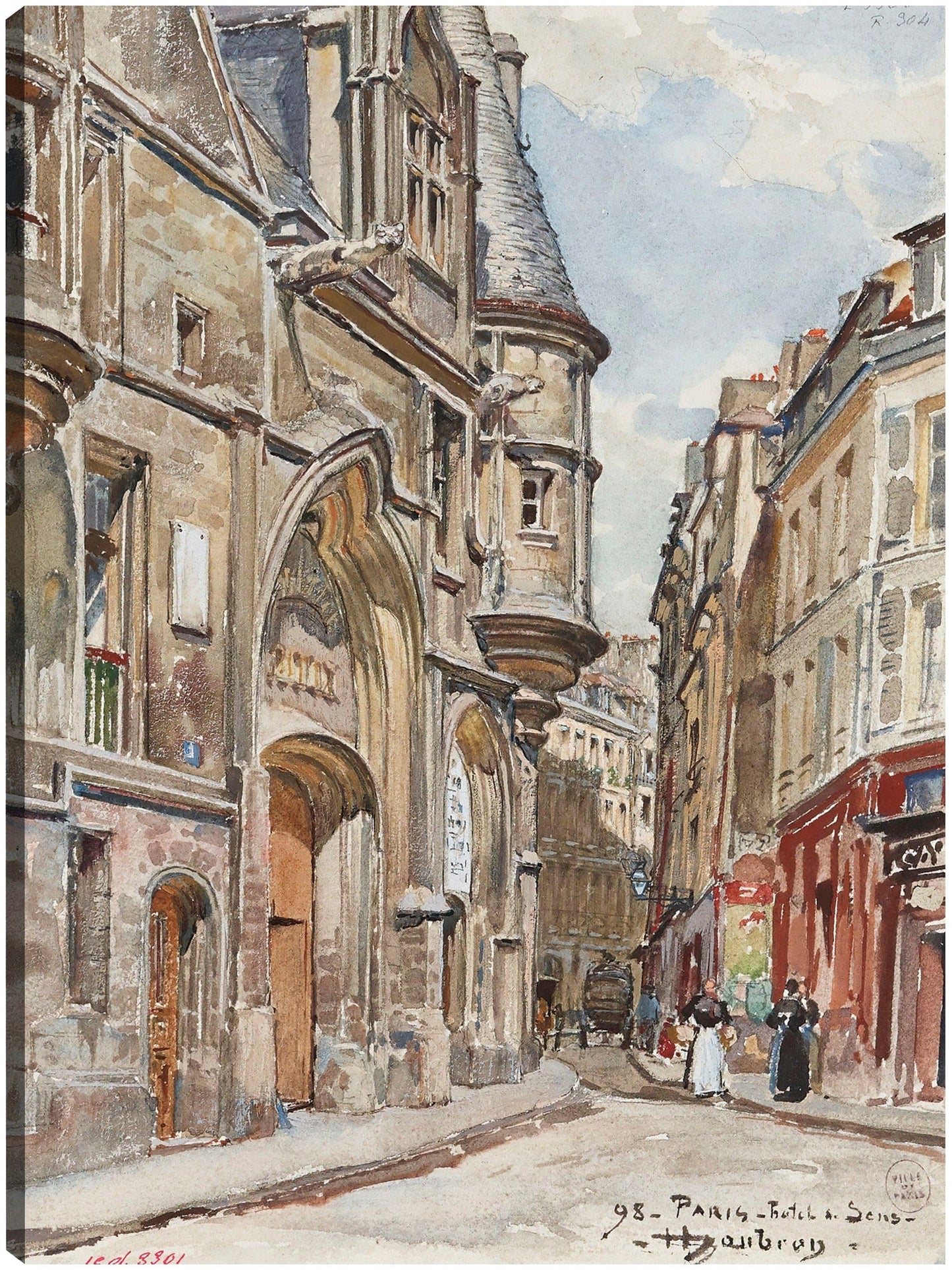 El Hotel de Sens, de la calle Figuier, distrito 4 (1898) - Frédéric Houbron