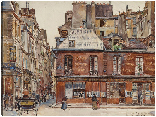 Calle Sauval, vista desde la calle Saint-Honoré, en 1901. 1er distrito (1901) - Frédéric Houbron