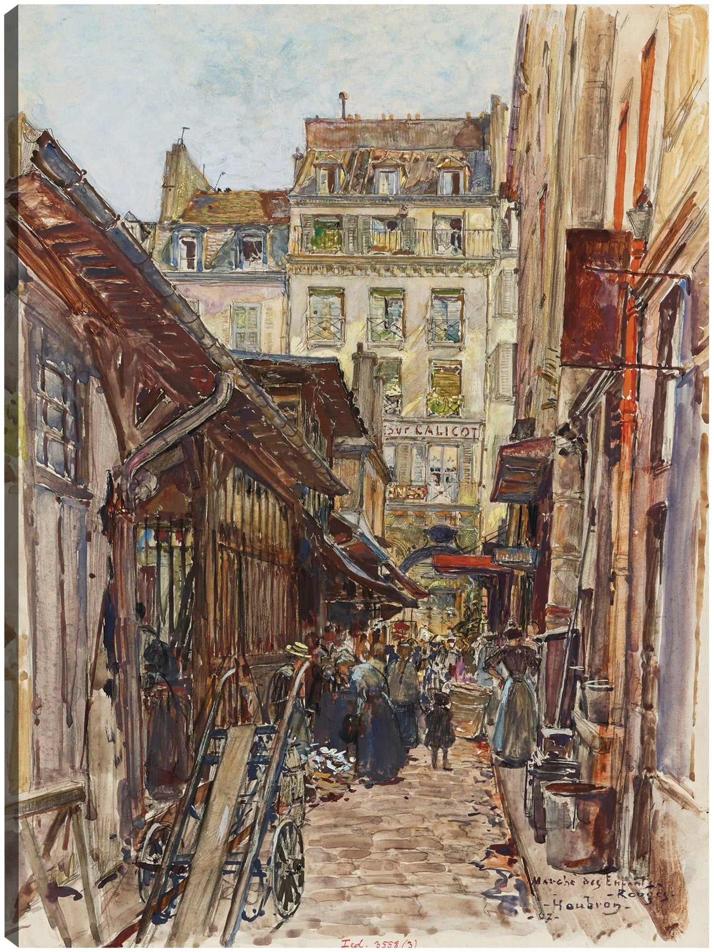 Interior del Marché des Enfants-Rouges, en 1907. 3er distrito (1907) - Frédéric Houbron