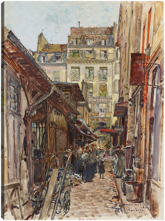 Interior del Marché des Enfants-Rouges, en 1907. 3er distrito (1907) - Frédéric Houbron