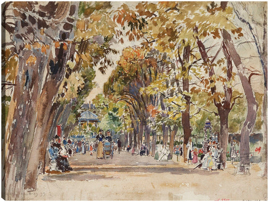 Jardín público en París, en 1899 (1899) - Frédéric Houbron