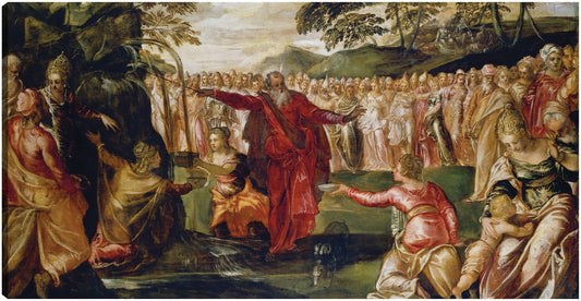 Moisés golpeando la roca (ca. 1555 – 1570) - Jacopo Tintoretto