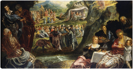 La adoración del becerro de oro (c. 1594) - Jacopo Tintoretto
