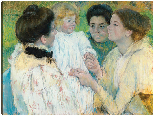 Mujeres admirando a un niño (1897) - Mary Cassatt