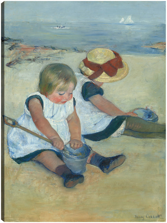 Niños jugando en la playa (1884) - Mary Cassatt