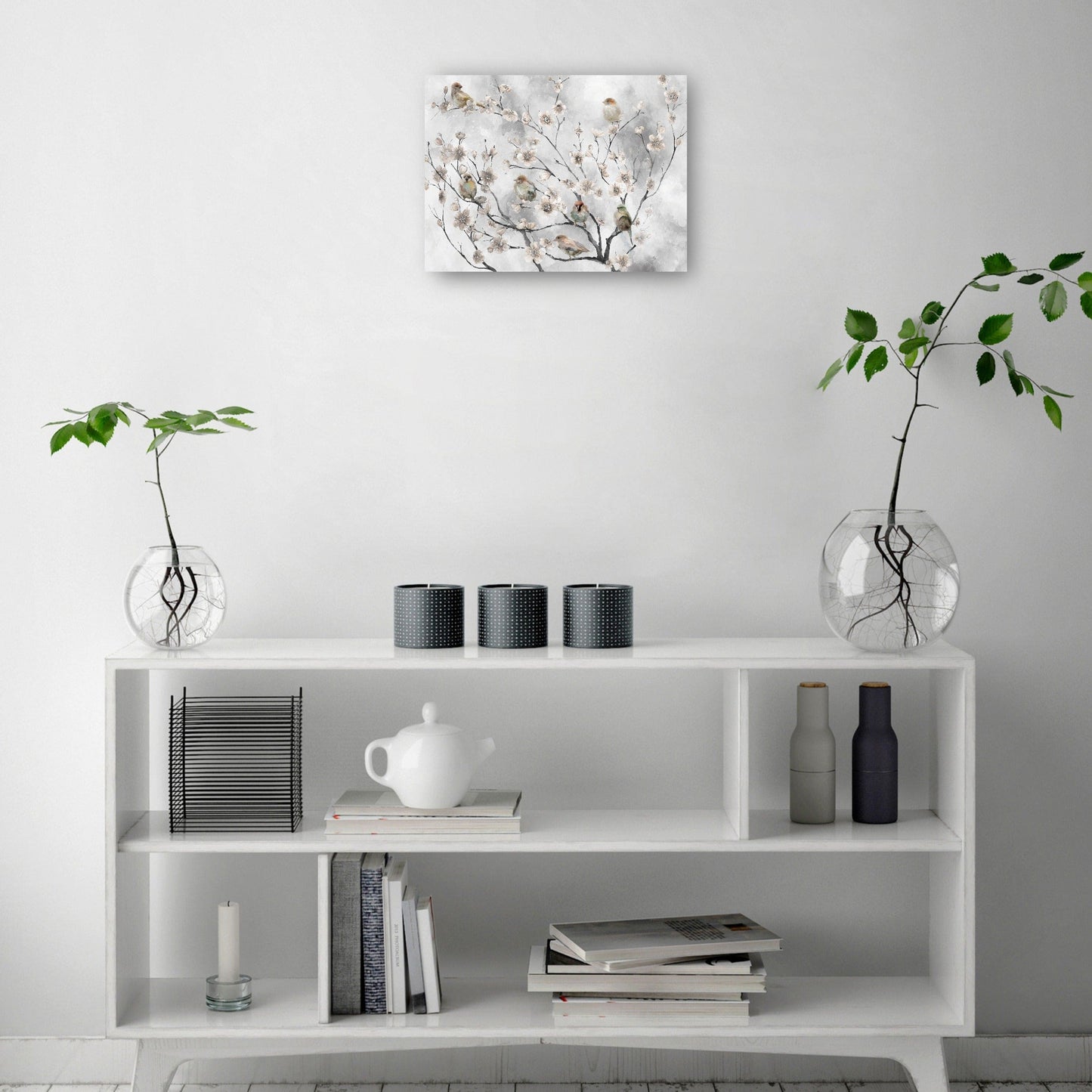 Aves de flor de cerezo - Studio Arts