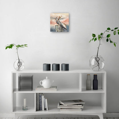 Pelícanos al atardecer - Studio Arts
