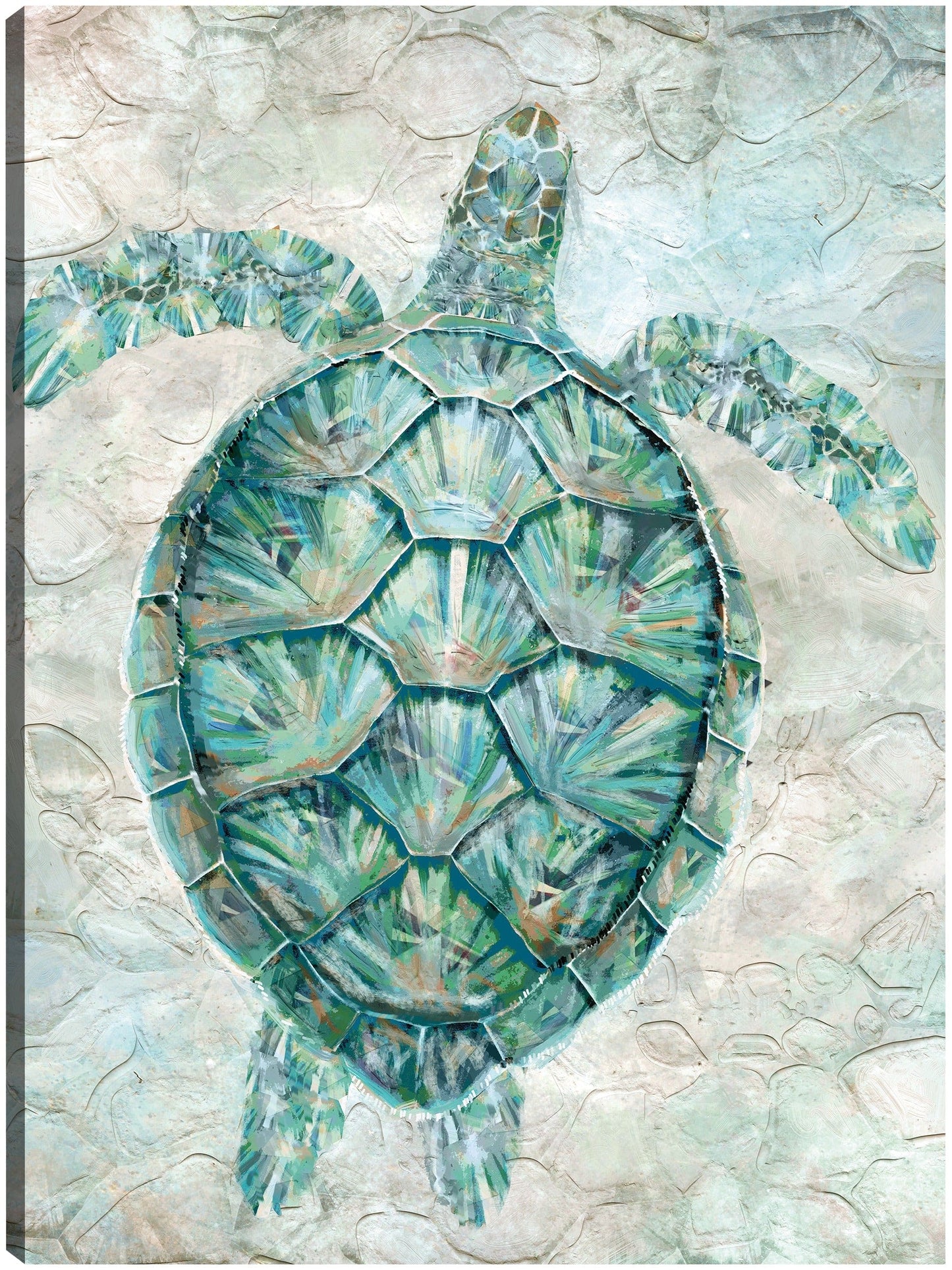 Mosaico de tortugas marinas verde azulado - Studio Arts