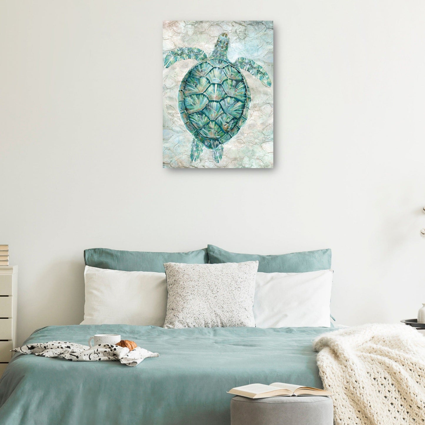 Mosaico de tortugas marinas verde azulado - Studio Arts