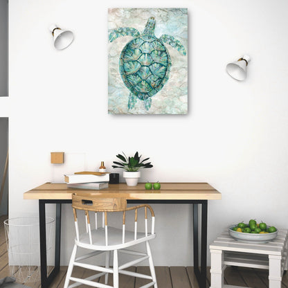 Mosaico de tortugas marinas verde azulado - Studio Arts