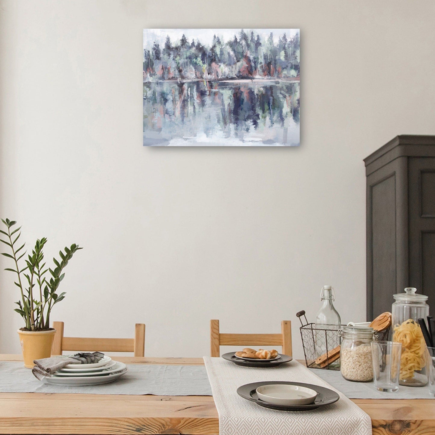 Vista de la casa del lago Luz azul - Studio Arts