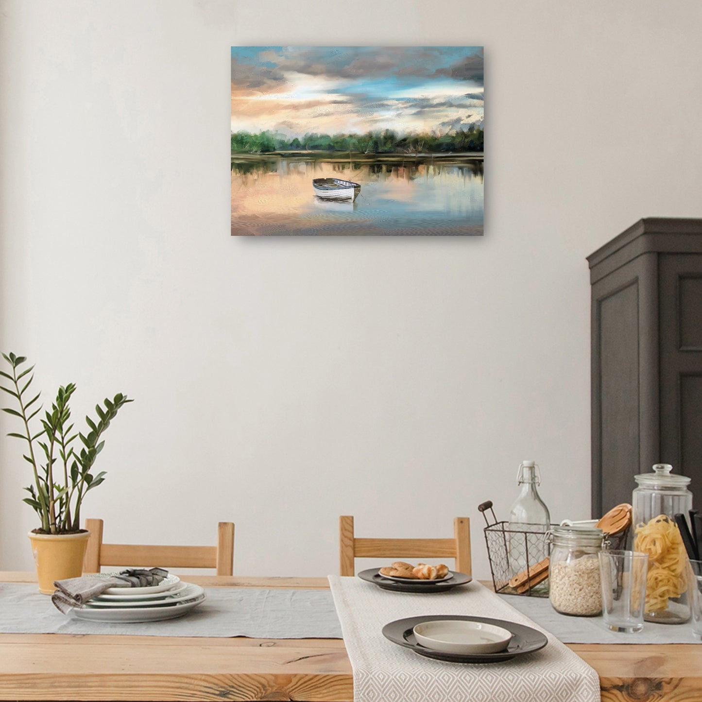 Bote de remos junto al lago - Studio Arts