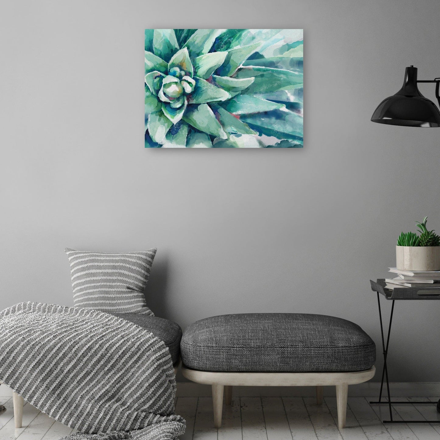 Flor suculenta acuarela - Studio Arts