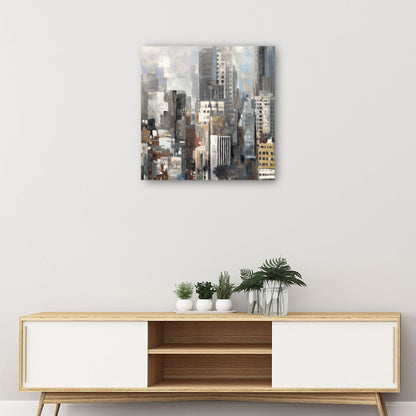 Plaza de siluetas de ciudad II - Studio Arts