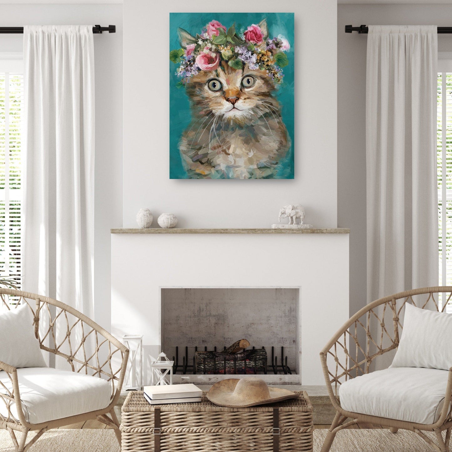 Gatito del poder de la flor III - Studio Arts