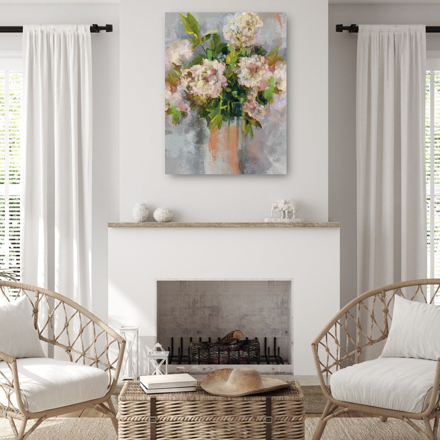 Floral Moderno I Coral - Studio Arts