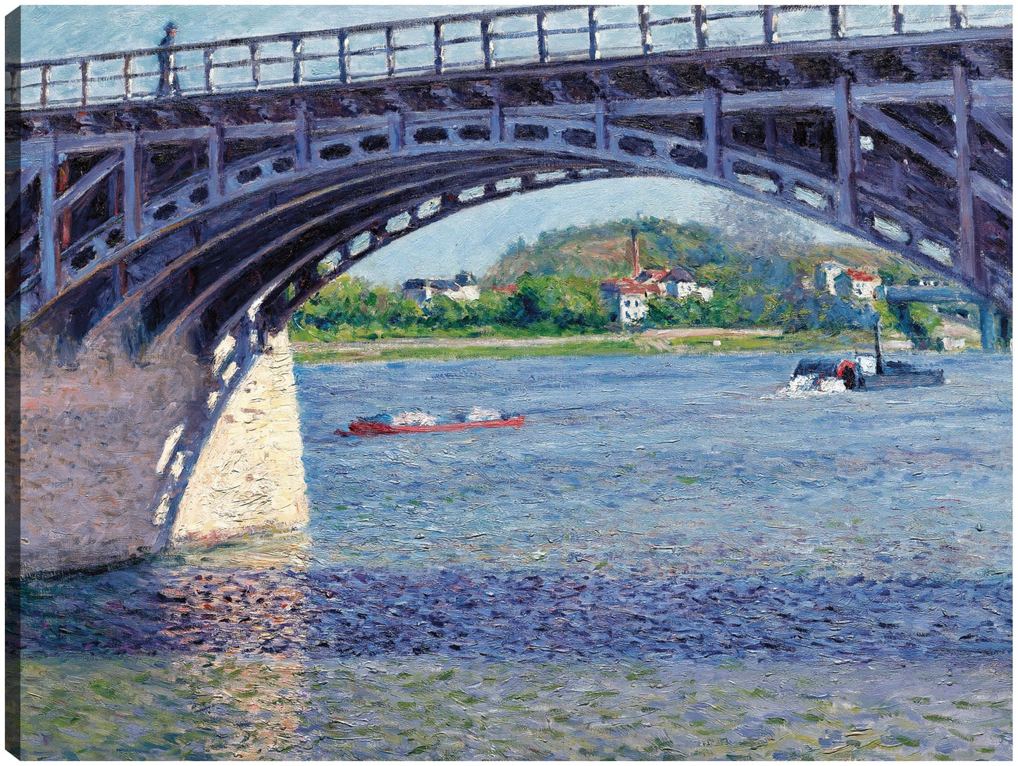 El puente Argenteuil y el Sena (hacia 1883) - Gustave Caillebotte