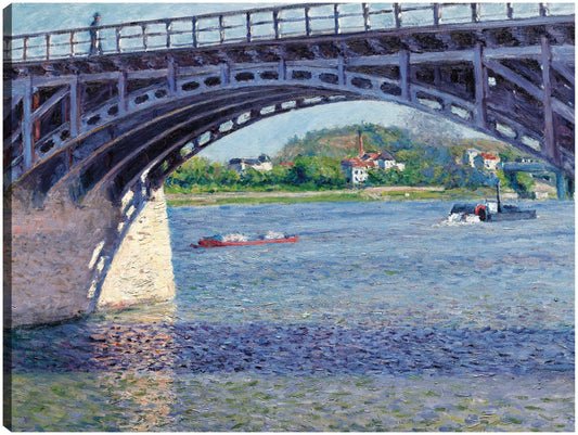 El puente Argenteuil y el Sena (hacia 1883) - Gustave Caillebotte