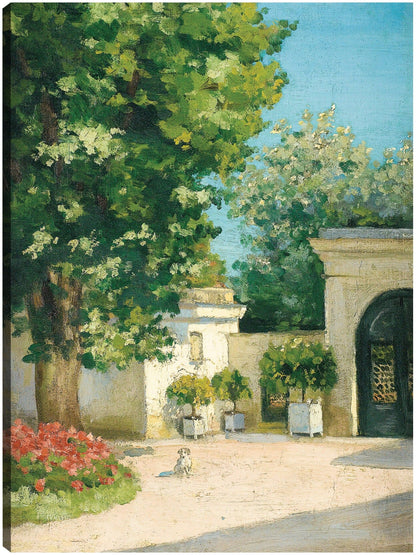 El pórtico de la casa familiar (hacia 1875) - Gustave Caillebotte