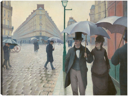 Calle París; Día lluvioso - Gustave Caillebotte