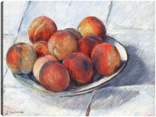 El Plato de Duraznos (hacia 1882) - Gustave Caillebotte