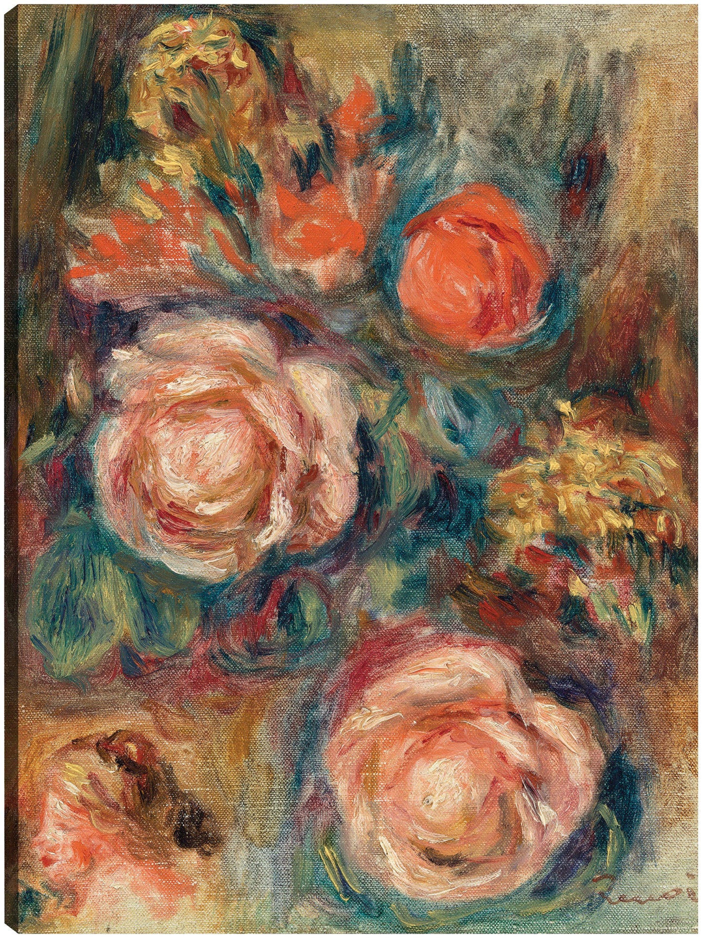 Ramo de Rosas (Bouquet de roses) (1900) - Pierre-Auguste Renoir 