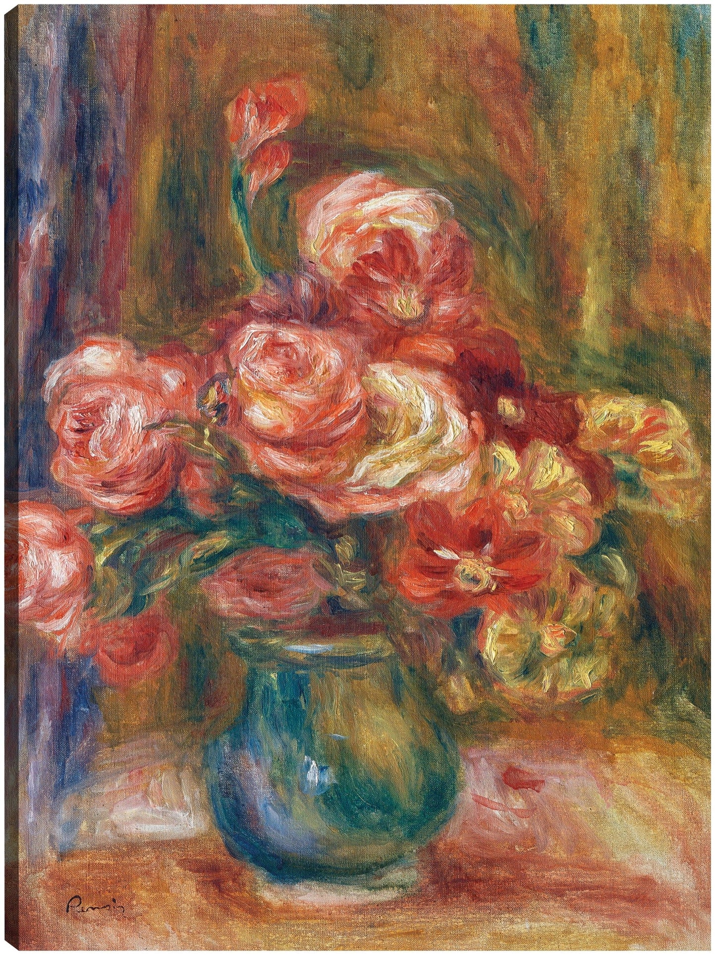 Jarrón de rosas (c. 1890-1900) - Pierre-Auguste Renoir 