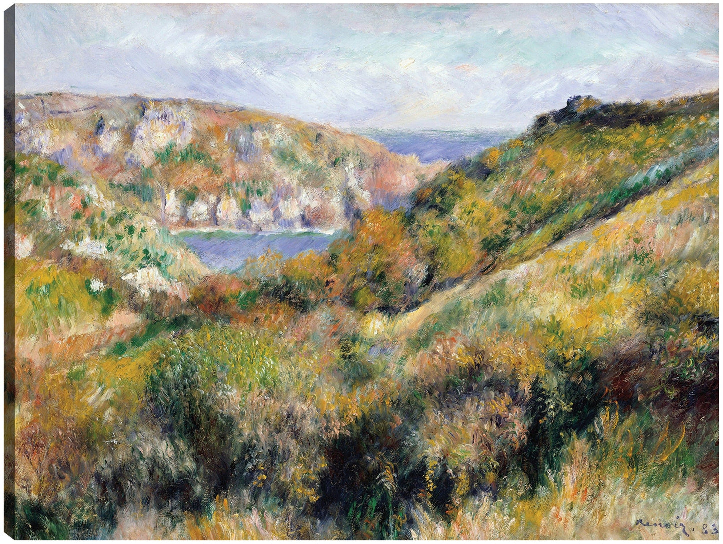 Colinas alrededor de la bahía de Moulin Huet, Guernsey (1883) - Pierre-Auguste Renoir 