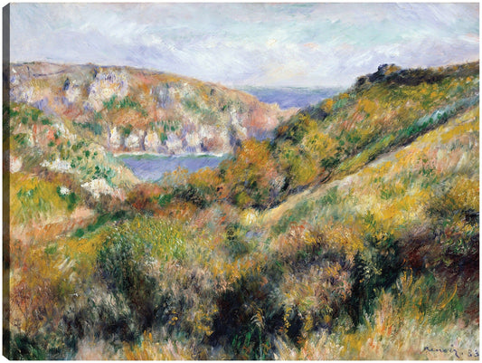 Colinas alrededor de la bahía de Moulin Huet, Guernsey (1883) - Pierre-Auguste Renoir 